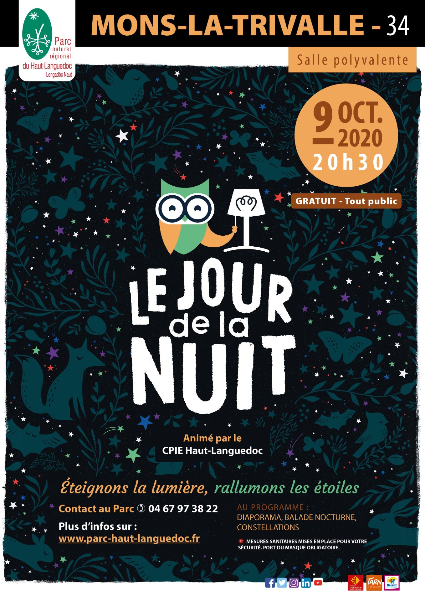 Affiche Le Jour de la Nuit à Mons la Trivalle (Hérault)