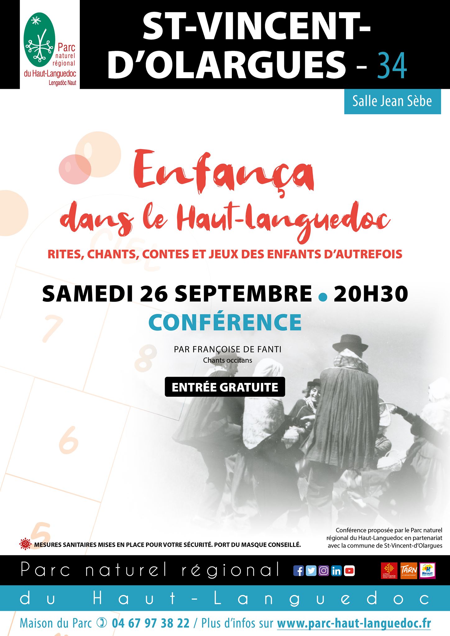 Affiche de la Conférence Enfança dans le Haut-Languedoc
