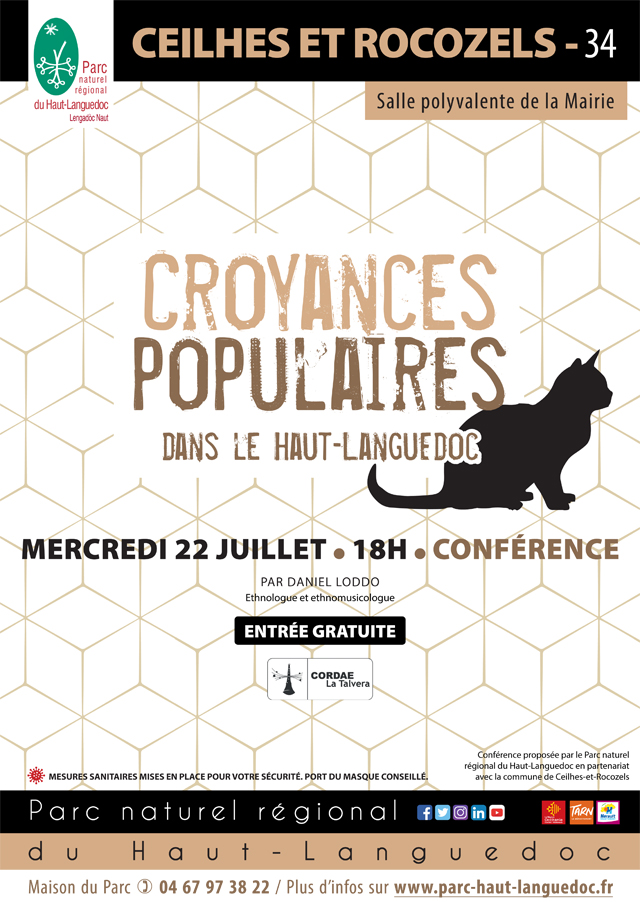 Affiche Conférence "Croyance populaire du Haut-Languedoc"