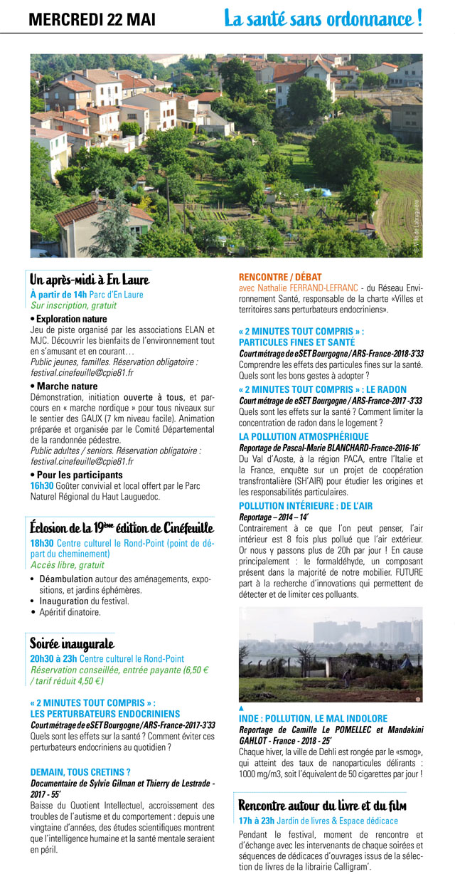 Dépliant Programme Cinéfeuille 2019 22 mai 2019
