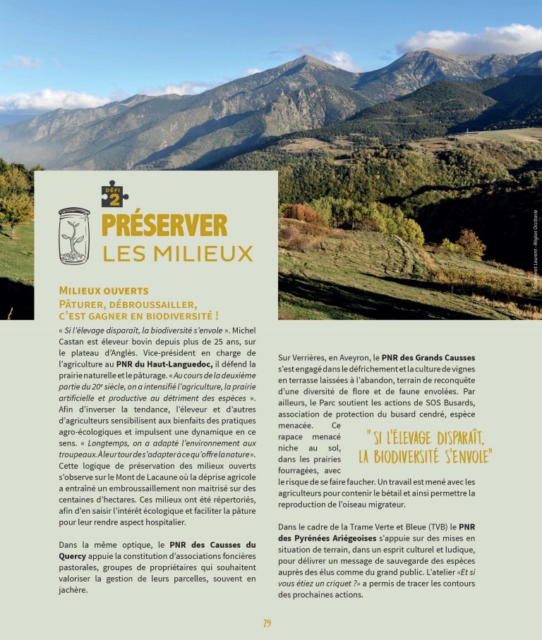 Magazine Occigène des sept parcs naturels régionaux d'Occitanie